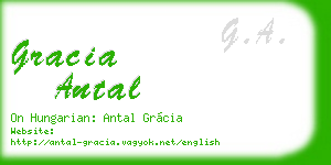 gracia antal business card